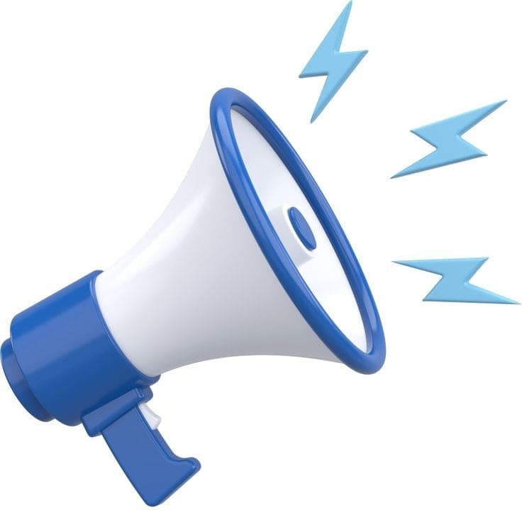 3D Megaphone Broadcast Graphic