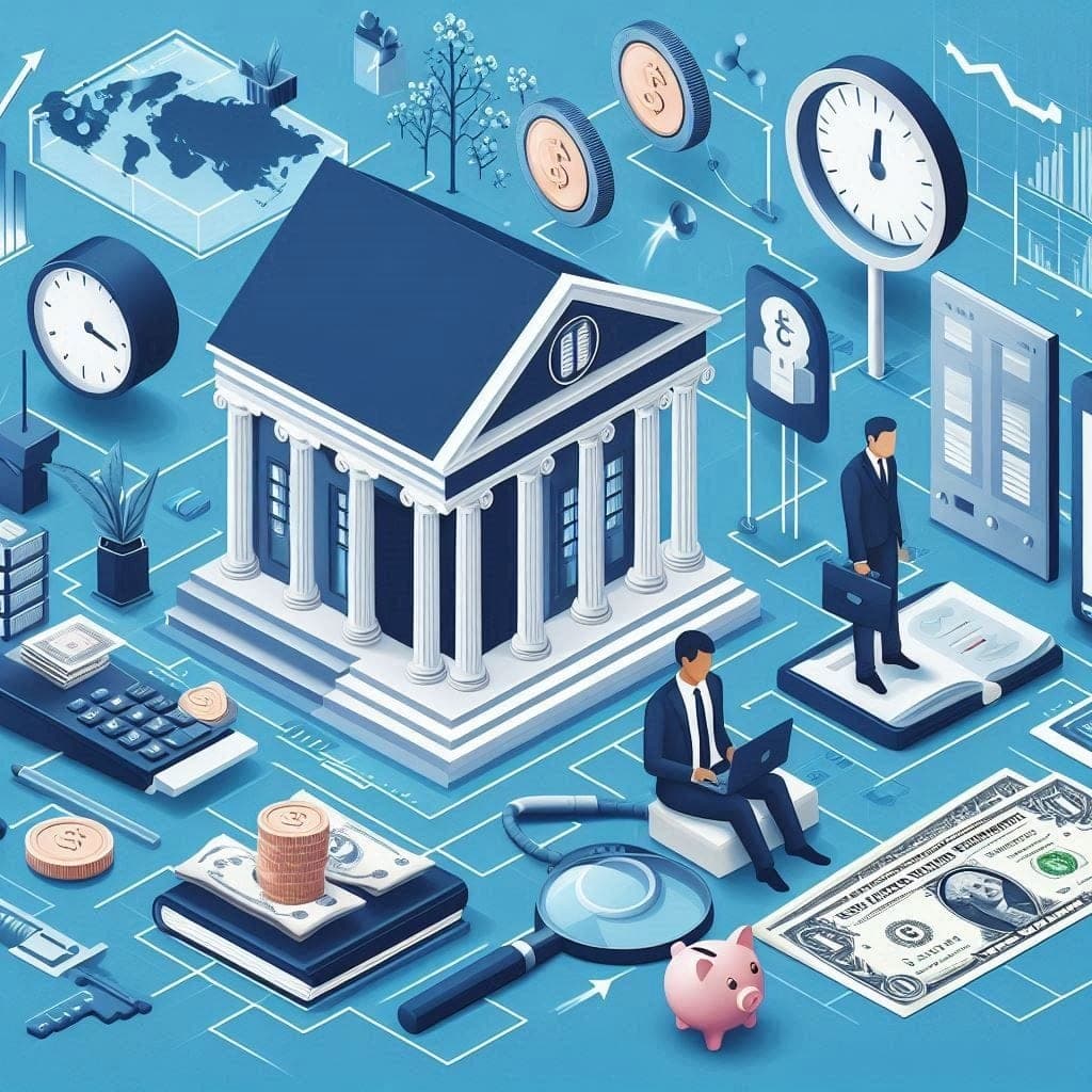3D Banking & Financial Ecosystem Graphic