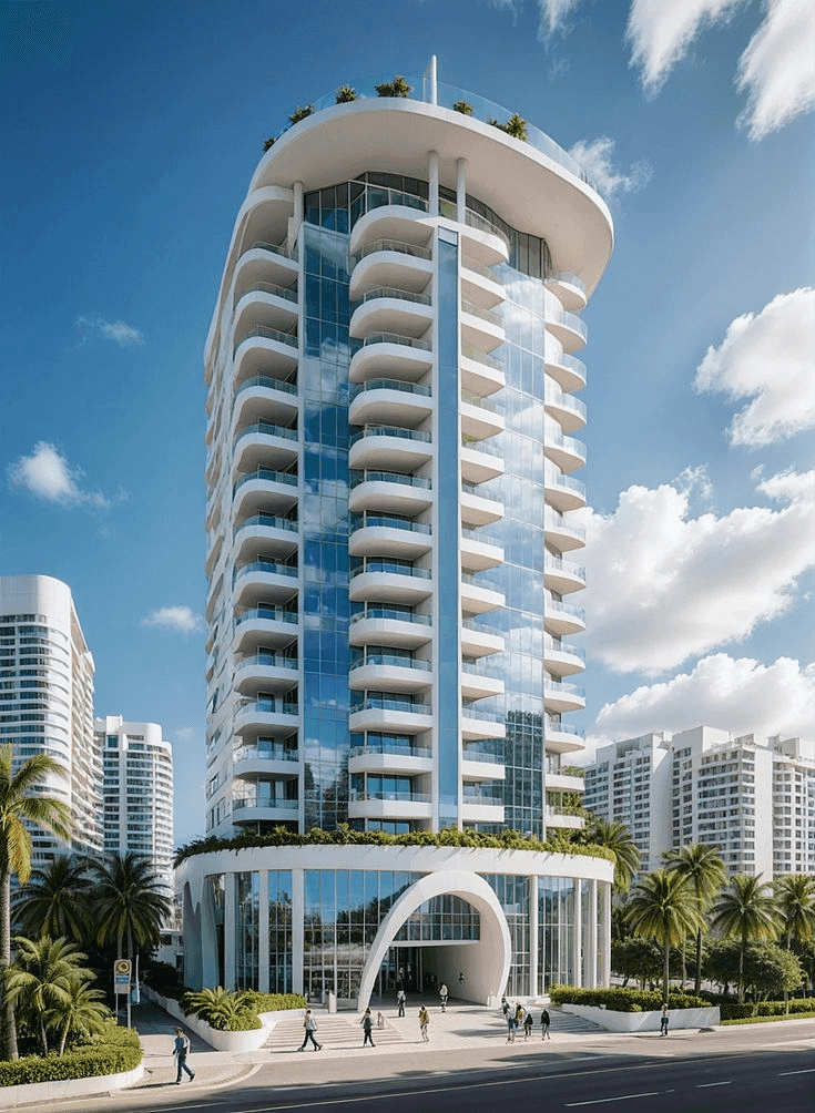 Luxury Skyscraper Real Estate Building Graphic
